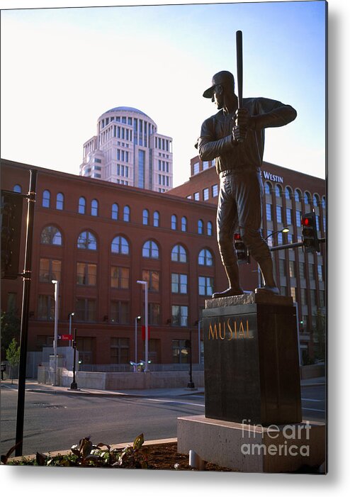 Stan Musial Metal Print featuring the photograph Stan Musial Statue #1 by Tracy Knauer