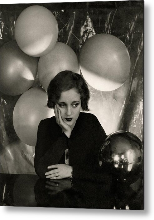 Actress Metal Print featuring the photograph Tallulah Bankhead Surrounded By Balloons by Cecil Beaton