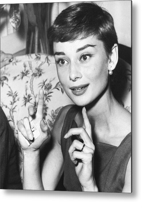 Audrey Hepburn Metal Print featuring the photograph Audrey Hepburn #10 by Silver Screen