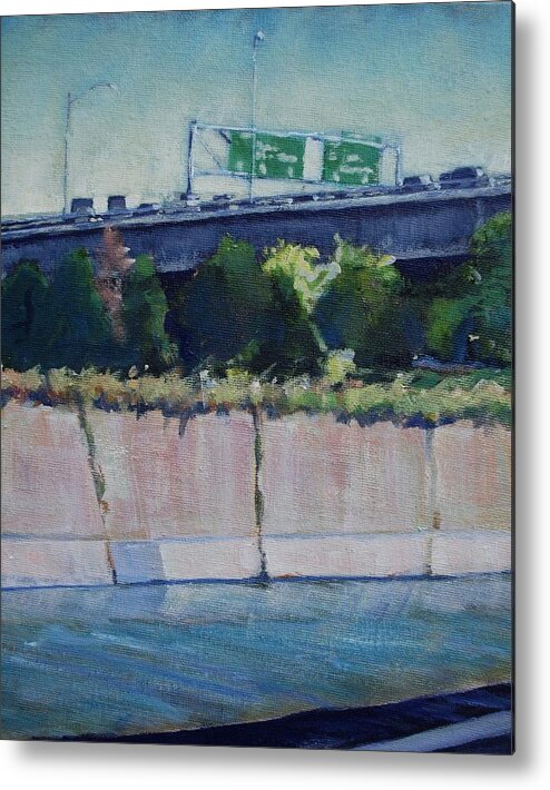 100 Freeway Metal Print featuring the painting 110 Freeway South by Richard Willson