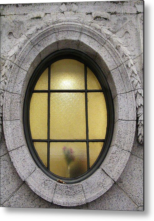 Window Metal Print featuring the photograph Bryant Park Window by Gary Slawsky