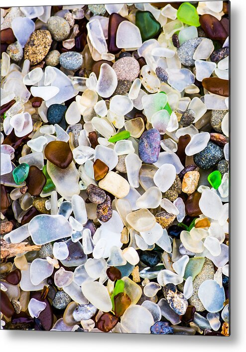 Treasures From The Sea Metal Print featuring the photograph Glass Beach #2 by Priya Ghose