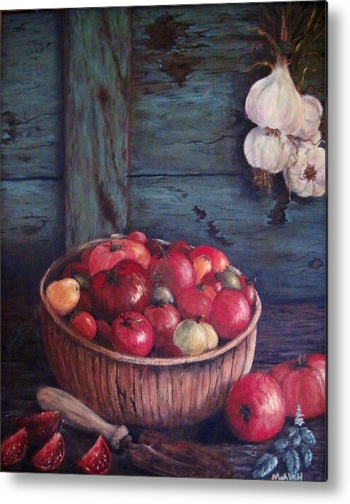 Still Life Metal Print featuring the painting Harvest time by Megan Walsh
