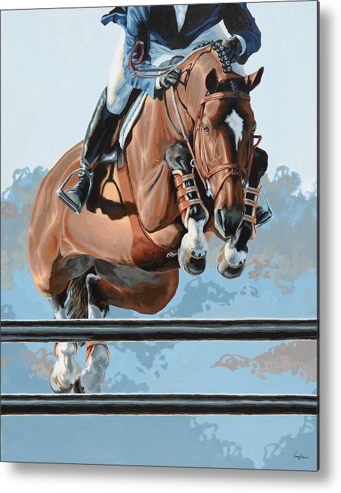 Horse Metal Print featuring the painting High Style by Lesley Alexander