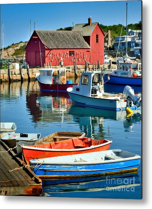 Rockport Metal Print featuring the photograph Motif Number One Rockport Lobster Shack Maritime #2 by Jon Holiday
