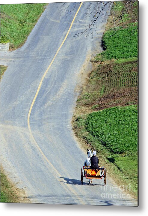 Amish Metal Print featuring the photograph Onward And Upward by Geoff Crego