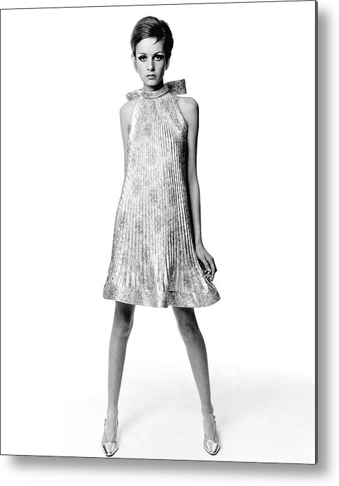 Fashion Metal Print featuring the photograph Portrait Of Twiggy by Bert Stern