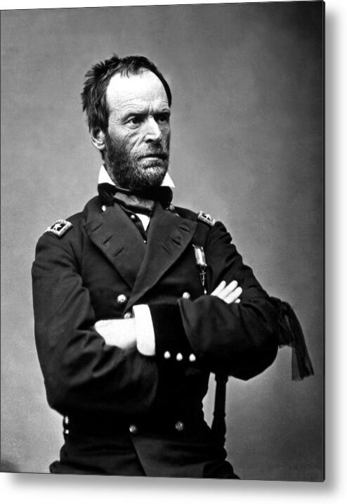 General Sherman Metal Print featuring the photograph General William Tecumseh Sherman by War Is Hell Store