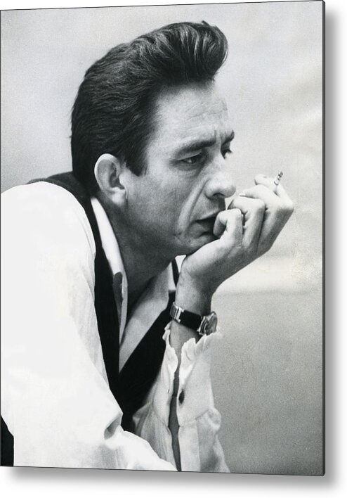 #faatoppicks Metal Print featuring the photograph Johnny Cash #4 by Retro Images Archive