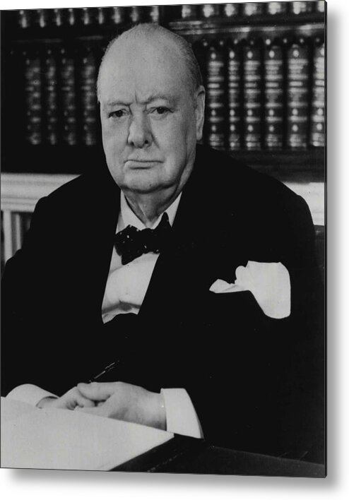 classic Metal Print featuring the photograph Winston Churchill #8 by Retro Images Archive