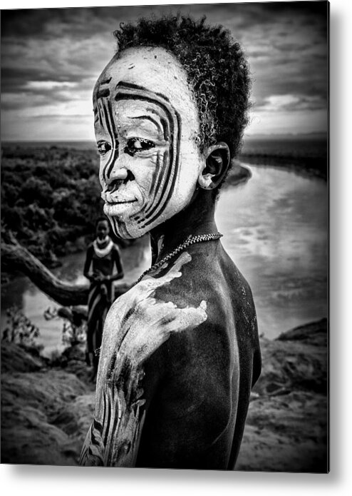 Boy Metal Print featuring the photograph A Boy Of The Karo Tribe. Omo Valley (ethiopia). by Joxe Inazio Kuesta