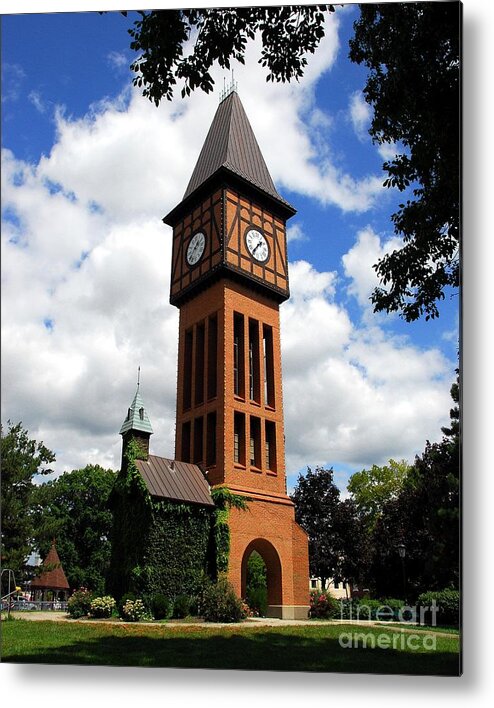 Cityscapes Metal Print featuring the photograph A German Bell Tower by Mel Steinhauer