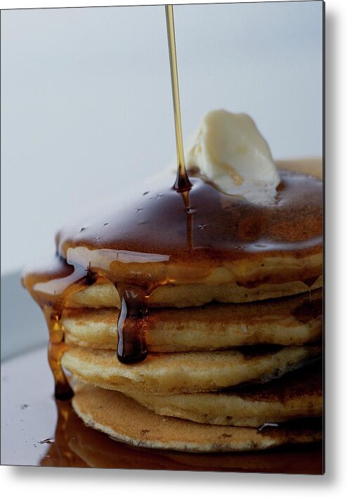 Cooking Metal Print featuring the photograph A Pancake Stack by Romulo Yanes