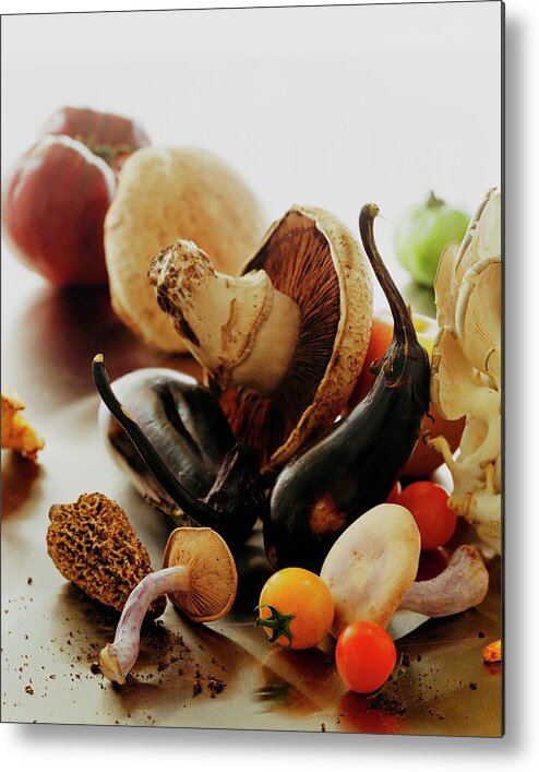 Vegetables Metal Print featuring the photograph A Pile Of Vegetables by Romulo Yanes