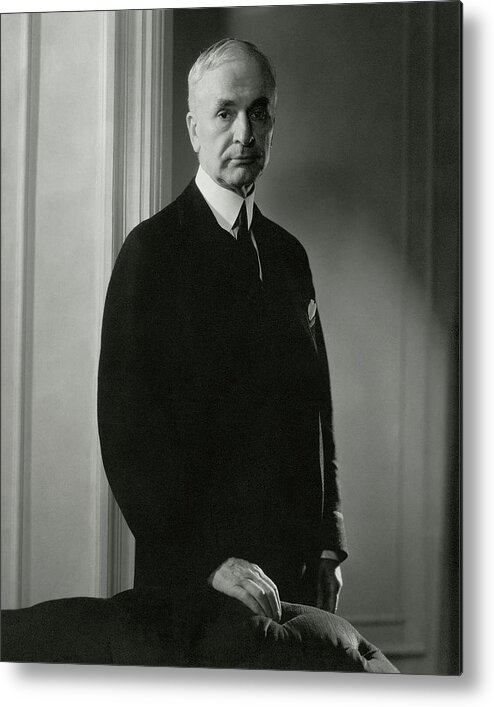 Furniture Metal Print featuring the photograph A Portrait Of Cordell Hull by Edward Steichen