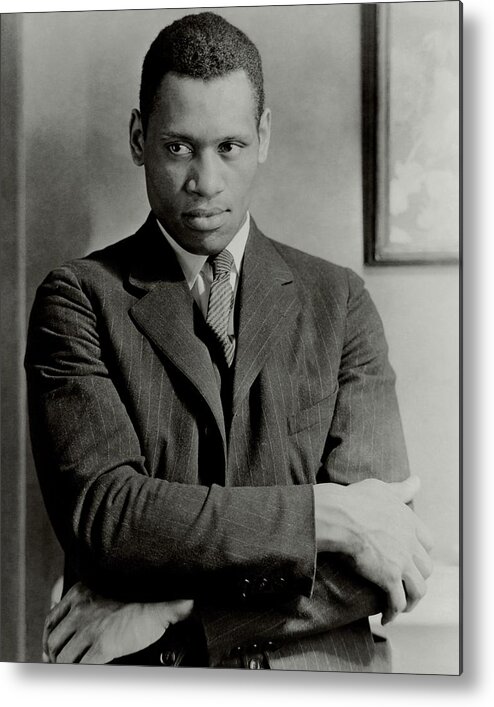 One Person Metal Print featuring the photograph A Portrait Of Paul Robeson by Ralph Steiner