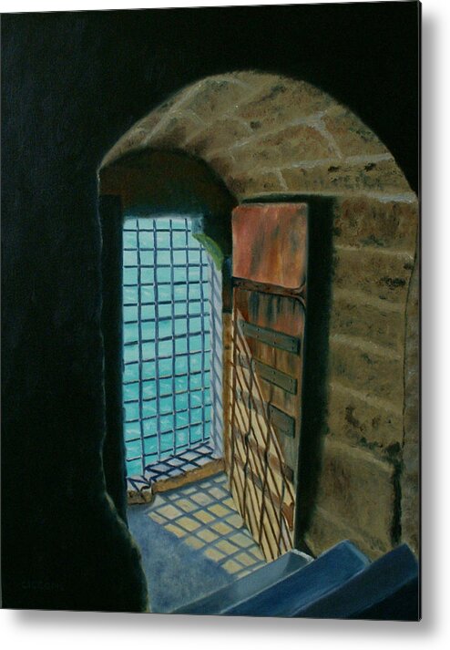 Water Metal Print featuring the painting A View to Freedom by Jill Ciccone Pike