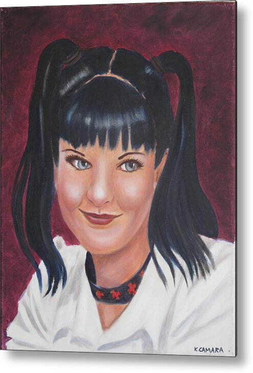 Portraits Metal Print featuring the painting Abby of NCIS by Kathie Camara