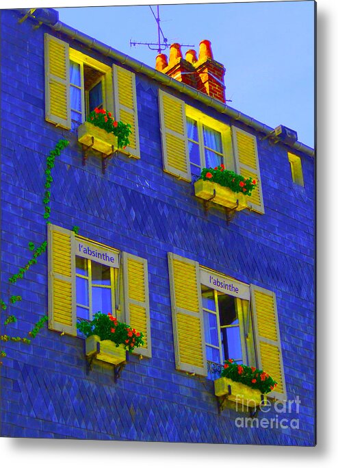 Absinthe Metal Print featuring the photograph 	Absinthe in Blue by Ann Johndro-Collins