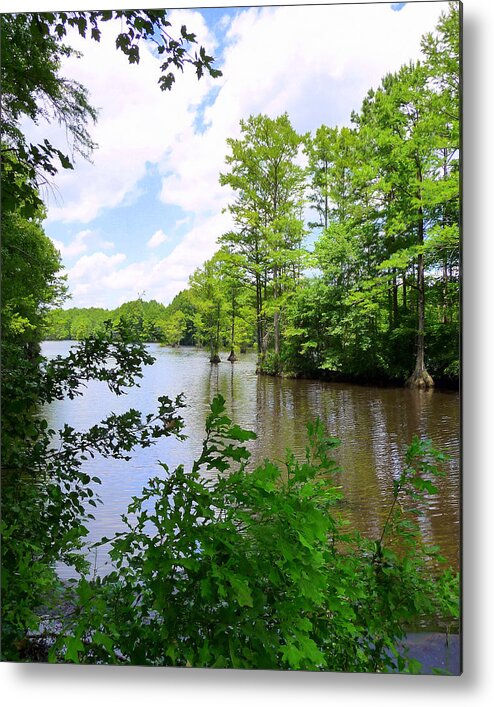 Blue Sky Metal Print featuring the photograph Across Crystal Lake by Jim Whalen