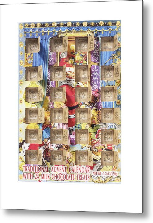 White Background Metal Print featuring the photograph Advent calendar by Thomas Northcut