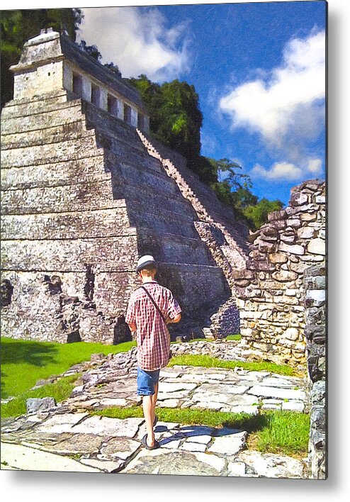 Palenque Metal Print featuring the photograph Adventures At The Ruins of Palenque by Mark Tisdale