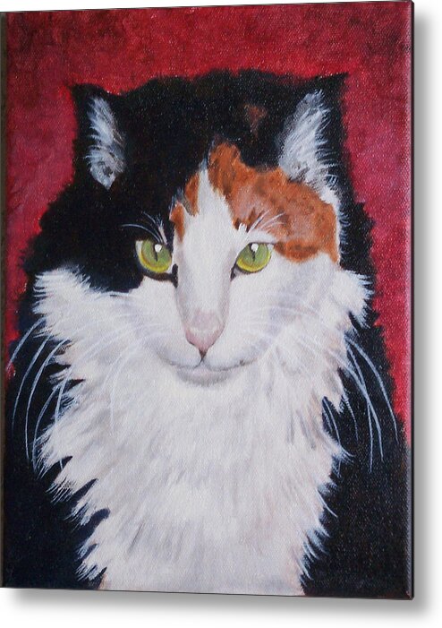 Pets Metal Print featuring the painting Alley Cat by Kathie Camara