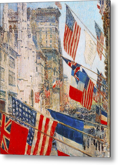 Childe Hassam Metal Print featuring the photograph Allies Day May 1917 by Childe Hassam
