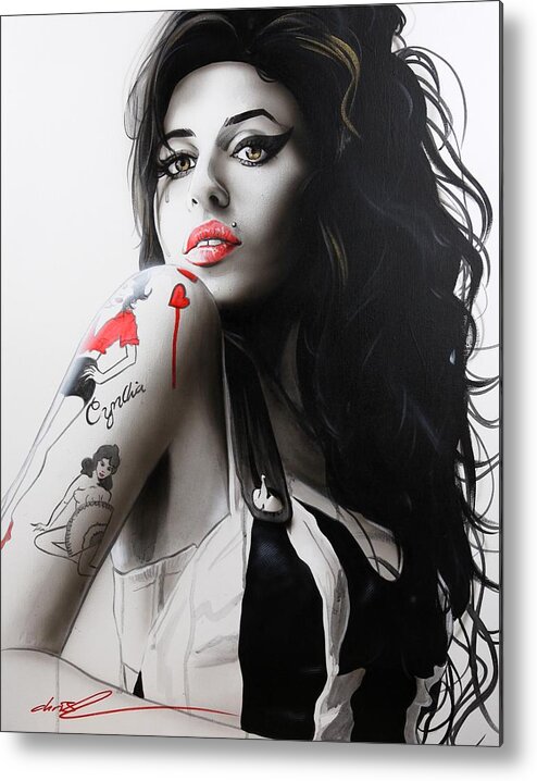 Amy Metal Print featuring the painting Amy by Christian Chapman Art