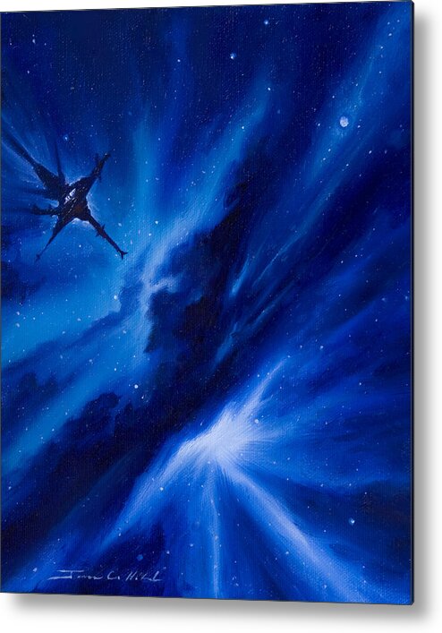 Stars Metal Print featuring the painting Andreas Nebula by James Hill