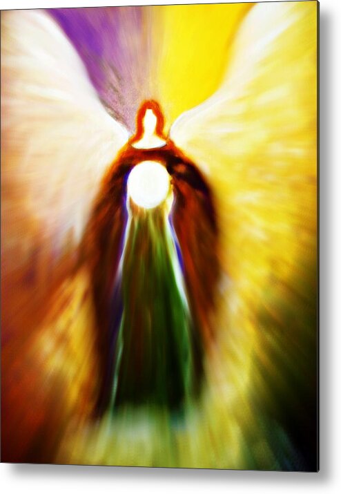 Angels Metal Print featuring the painting Angel Sonia by Alma Yamazaki