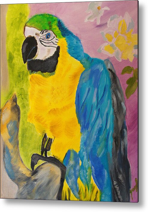 Parrot Metal Print featuring the painting Aren't I Beautiful? by Meryl Goudey