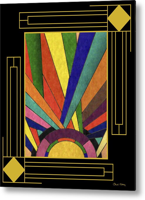 Art Deco Design Metal Print featuring the digital art Art Deco Design with Mat by Chuck Staley