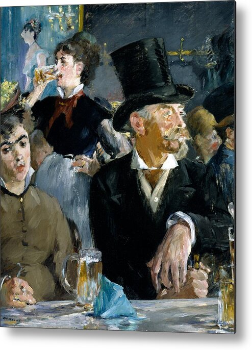 At The Cafe - Concert Metal Print featuring the painting At the Cafe Concert by Edouard Manet