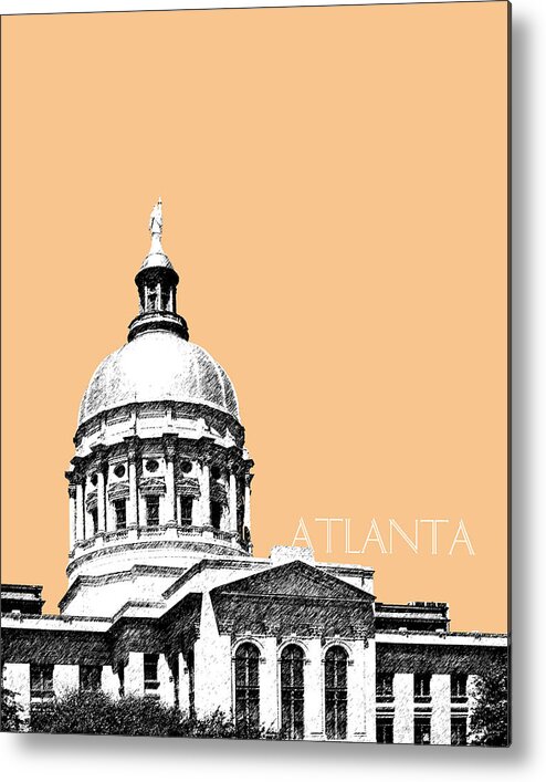 Architecture Metal Print featuring the digital art Atlanta Capital Building - Wheat by DB Artist