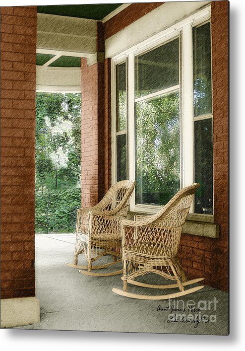 Historic Homes Metal Print featuring the photograph Aunt Jane's Porch by Lee Owenby