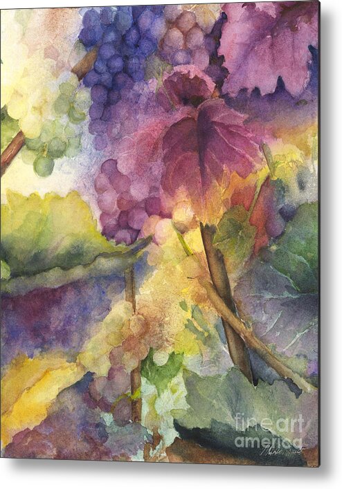 Grapes Metal Print featuring the painting Autumn Magic I by Maria Hunt