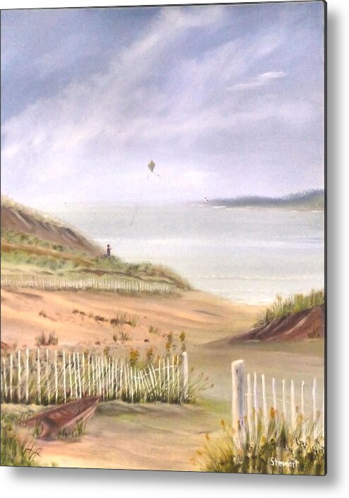Landscape Metal Print featuring the painting Balmy Memories by William Stewart