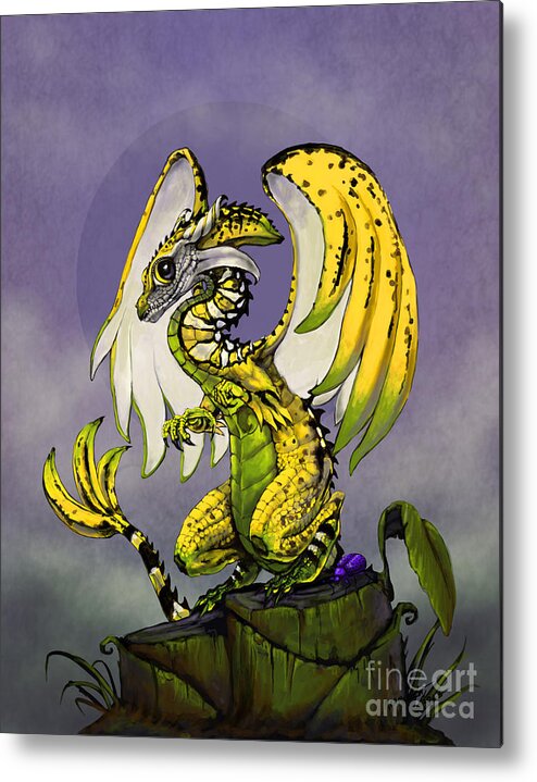 Banana Metal Print featuring the digital art Banana Dragon by Stanley Morrison