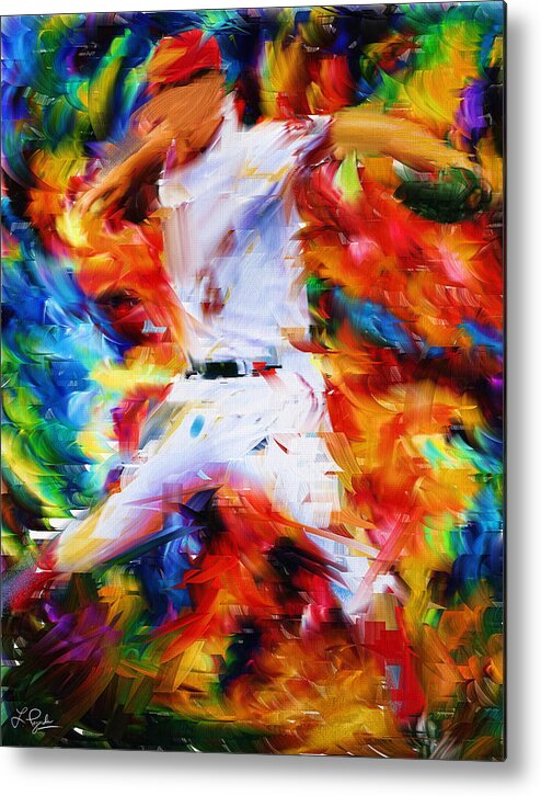 Baseball Metal Print featuring the digital art Baseball I by Lourry Legarde