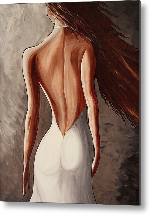 Original Metal Print featuring the painting Before the Dance by MADART by Megan Aroon