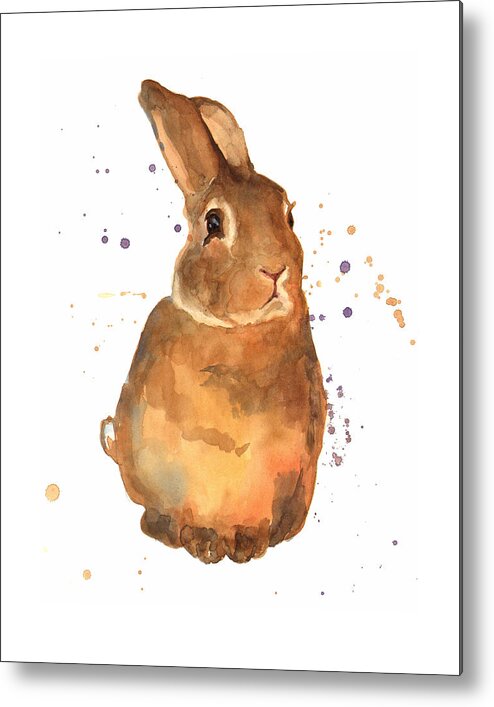 Bunny Metal Print featuring the painting Benjamin Bunny by Alison Fennell
