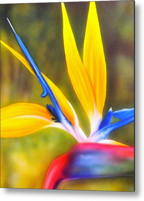 Bird Of Paradise Metal Print featuring the painting Bird of Paradise Revisited by Darren Robinson