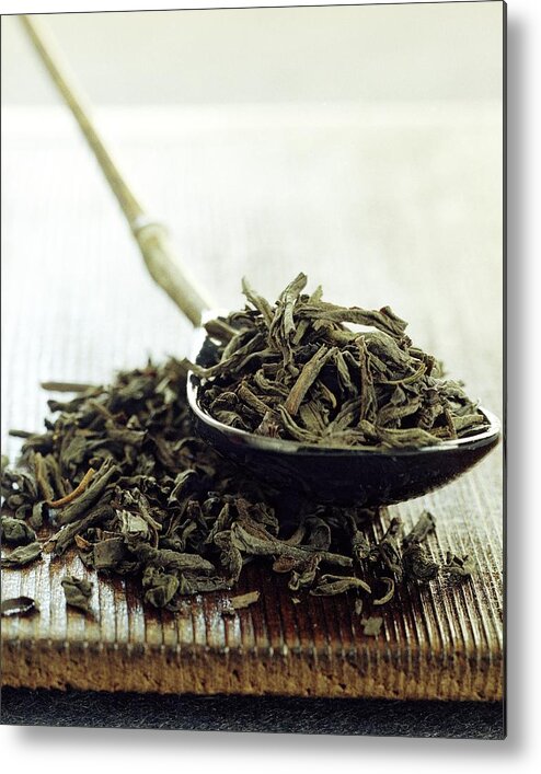 Beverage Metal Print featuring the photograph Black Tea Leaves by Romulo Yanes