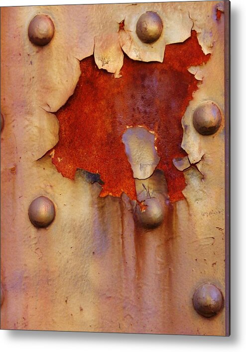 Rust Photographs Metal Print featuring the photograph Blossom of Rust by Charles Lucas