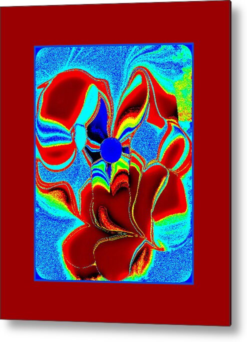  Metal Print featuring the digital art Blue And Rust by Mary Russell