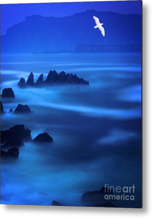 Republic Of Metal Print featuring the photograph Rock of Blues by Edmund Nagele FRPS