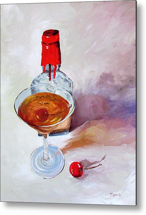 Makers Mark Metal Print featuring the painting Bourbon Manhattan by Torrie Smiley