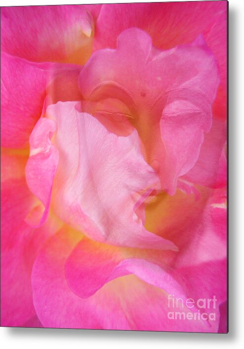 Buddha Metal Print featuring the digital art Buddha Rose by Valerie Freeman