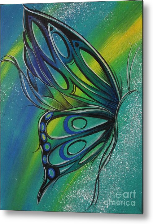 Reina Metal Print featuring the painting Butterfly 1 by Reina Cottier